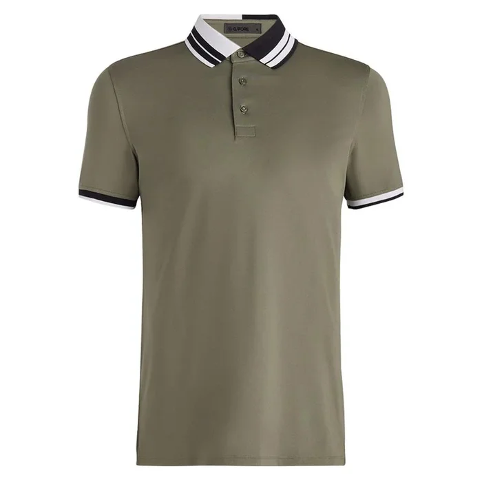 Gfore Contrast Striped Collar Tech Jersey Golf Polo Isle – 24 Men