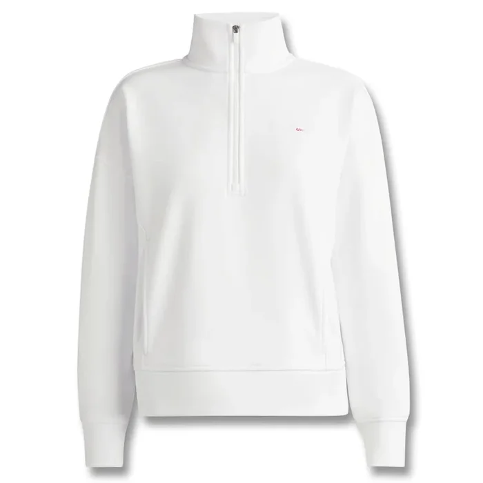 Gfore I Hate French Terry Quarter Zip Golf Pullover Snow – SP24 Women