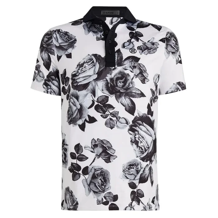 Gfore Photo Floral Tech Jersey Golf Polo Snow – 24 Men