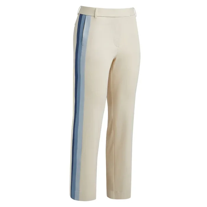 Gfore Side Stripe Stretch Technical Twill Golf Pants Stone/Blue – FA23 Women