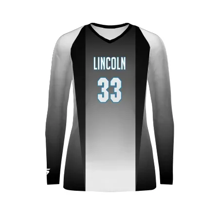 Girl’s Freestyle Sublimated Long Sleeve Stretch Volleyball Jersey