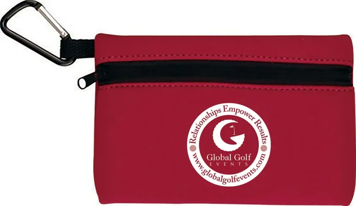 Golf Neoprene Ditty Bag with Carabiner