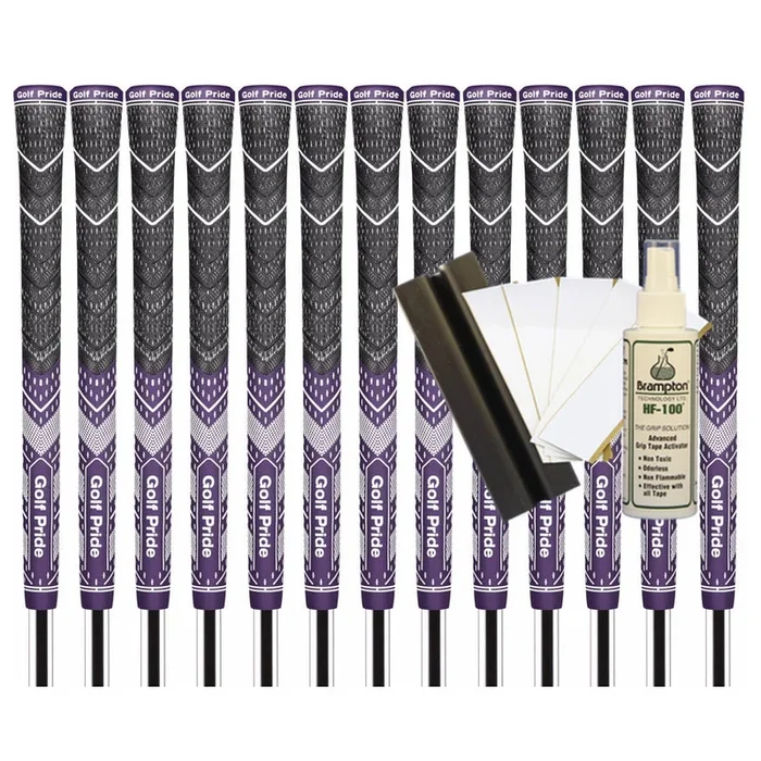 Golf Pride MCC Plus4 Teams Midsize Grip (Purple/White) – 13pcs + Golf Grip Kit