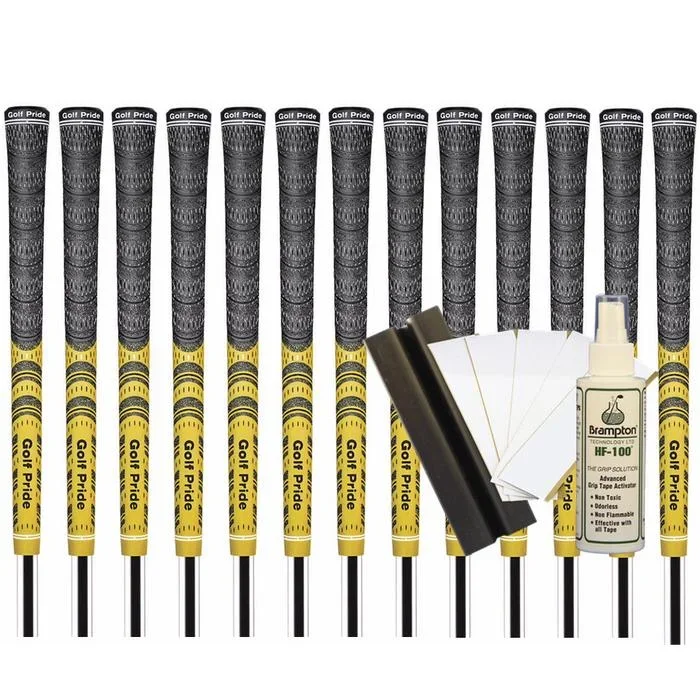 Golf Pride New Decade Multicompound Standard – YELLOW (13pcs + Golf Grip Kit)