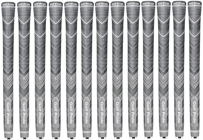 Golf Pride PLUS4 Grey Golf Grips, Pack of 13 FREE GRIP KIT