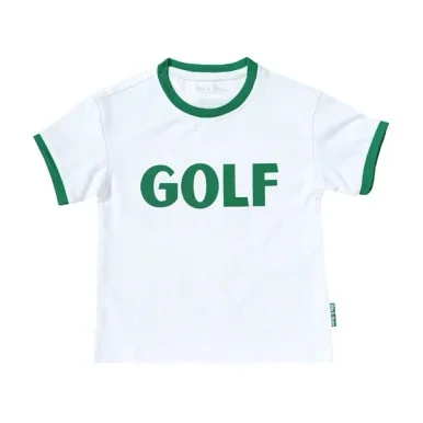 Golf T-Shirt for Kids and Toddlers White / Green