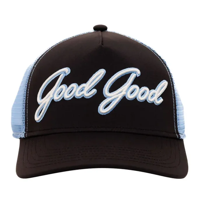 GoodGood Golf Good Days Trucker Golf Cap Black/Sky Blue – SU25 Men