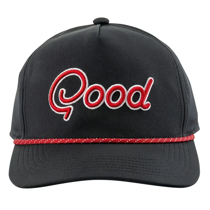 GoodGood Golf Good Game Rope Golf Cap Black/Red – FA25 Men