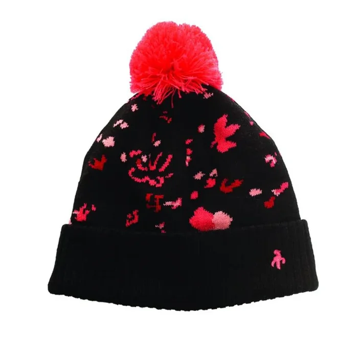 Green Lamb Iris Beanie – Black Confetti