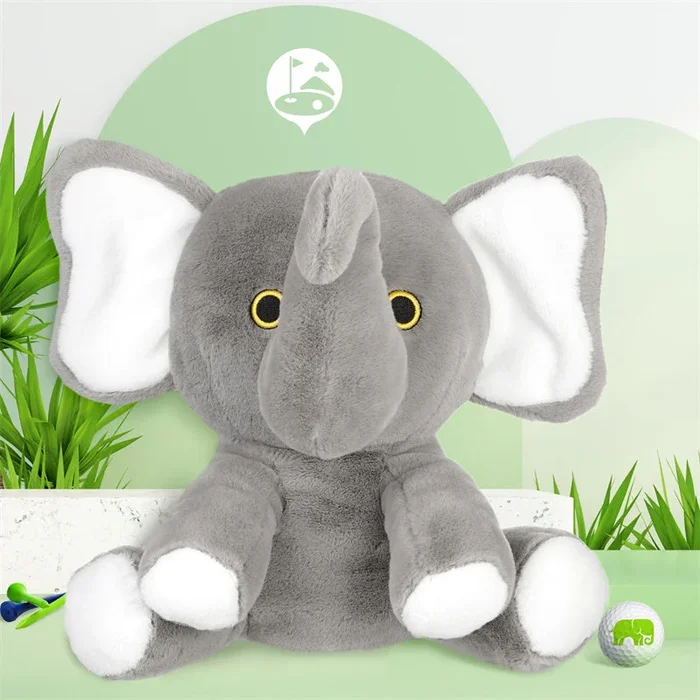 Grey Elephant Animal Golf Driver Head Cover