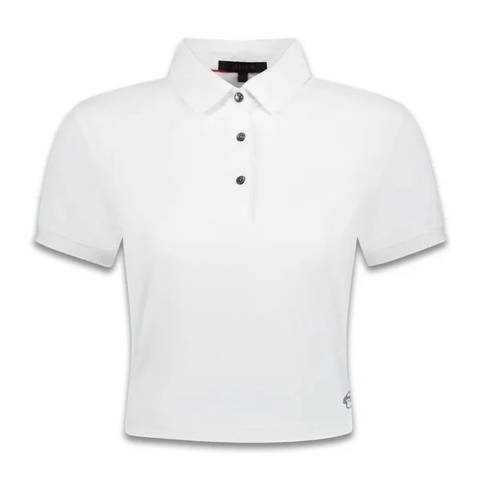 Greyson Cropped Scarlett Golf Polo Arctic White – FA25 Women