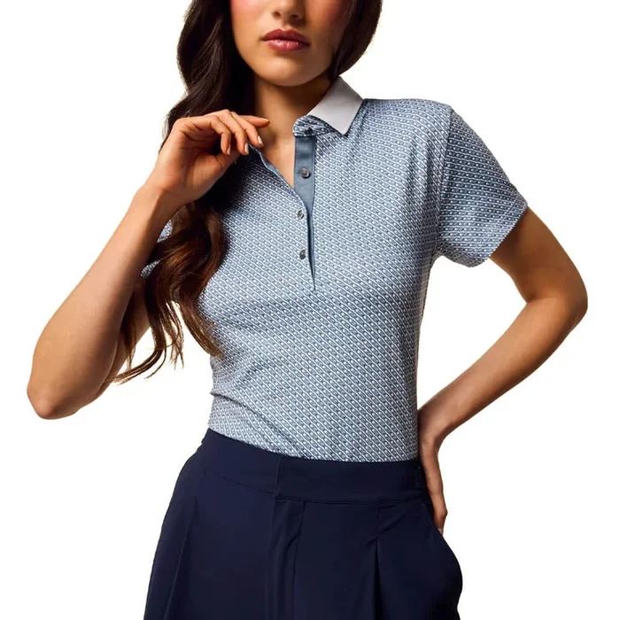 Greyson Scarlett Link Shortsleeve Golf Polo Vintage Indigo – FA25 Women
