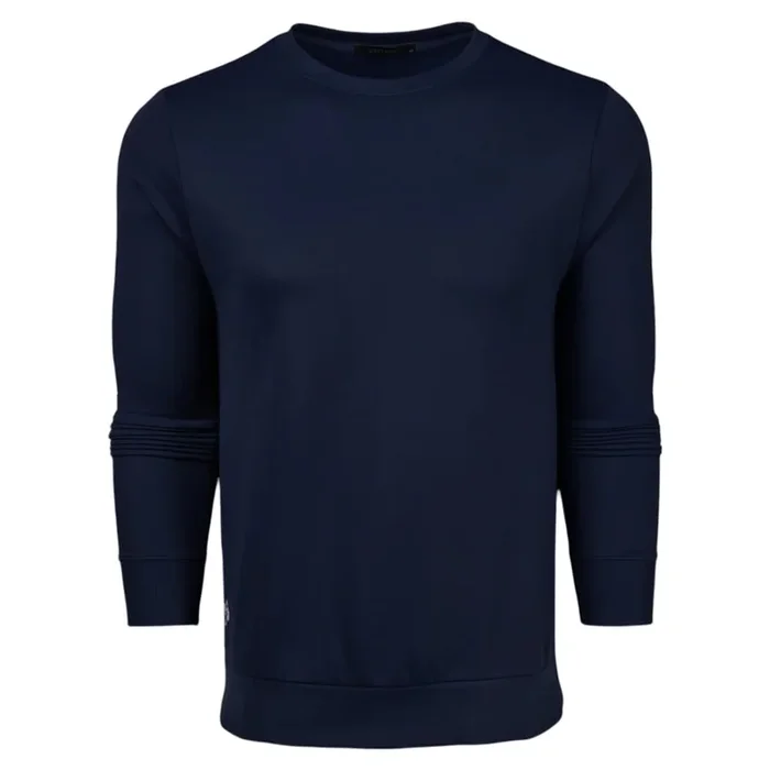 Greyson Siasconset Crewneck Golf Sweater Maltese Blue – FA25 Men