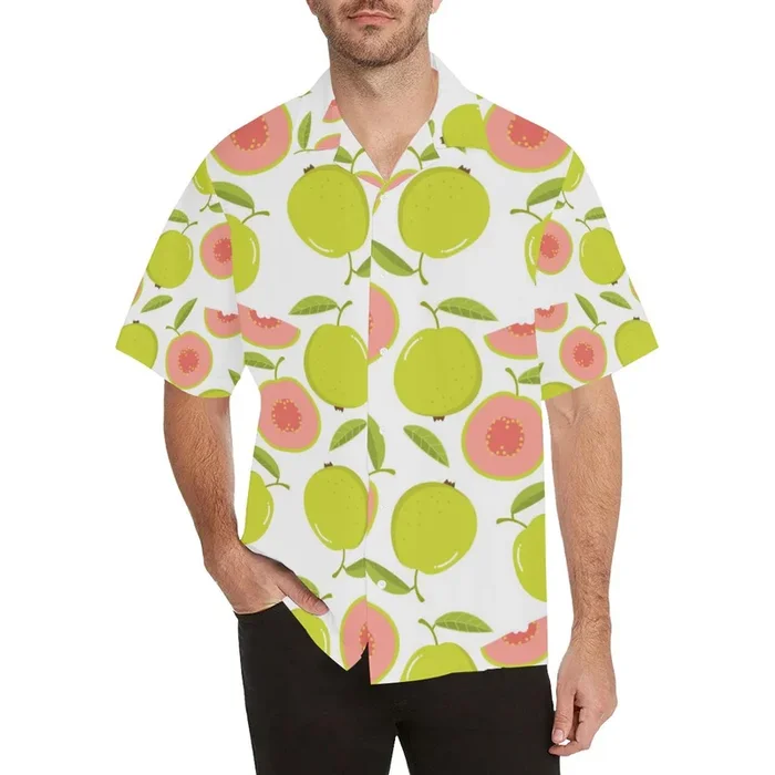 Guava pattern Men’s All Over Print Hawaiian Shirt – For Men and Women – Fanshubus – Fanshubus.com