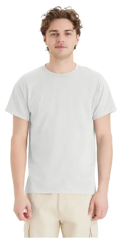 Hanes 5170 50/50 Blend T-Shirts Whites/Greys Fully Printed with Your Logos