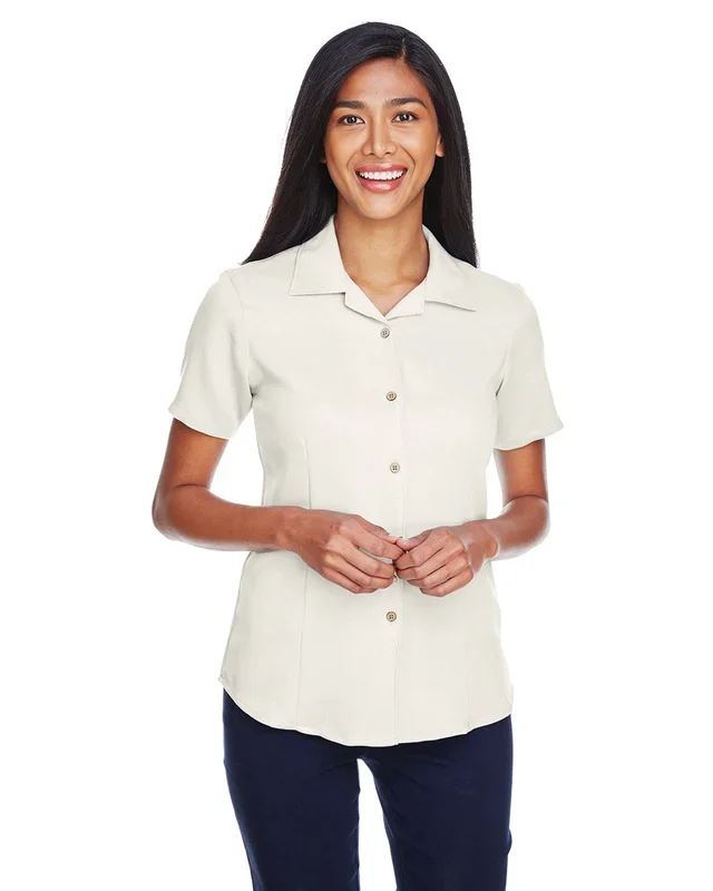 Harriton Ladies’ Bahama Cord Camp Shirt