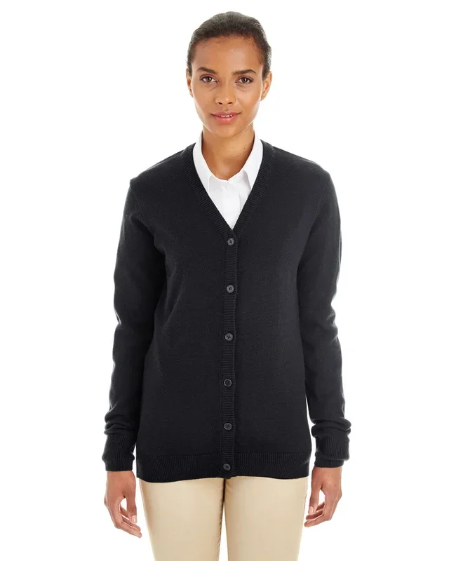 Harriton Ladies’ Pilbloc™ V-Neck Button Cardigan Sweater