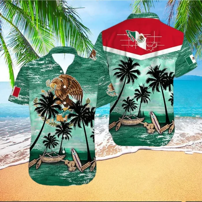 Hawaiian Aloha Shirts Mexico Palm Tree hawaiian shirt – Fanshubus – Fanshubus.com
