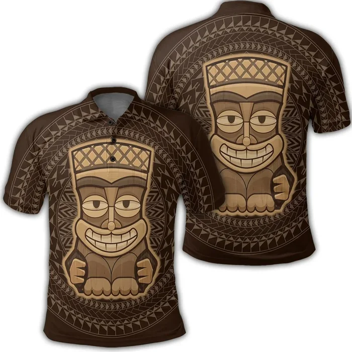 Hawaiian Tiki Polo Shirt- For men and women – Fanshubus – Fanshubus.com