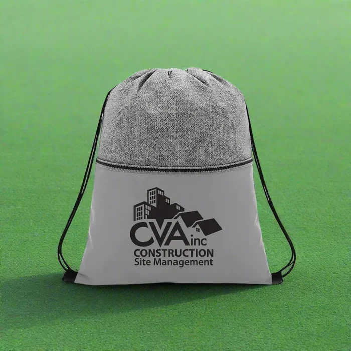 Heathered Golf Drawstring Storage Tote