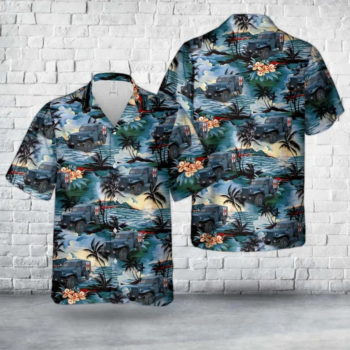 Hellenic Air Force Dodge WC 54 Ambulance Hawaiian Shirt – Fanshubus.com