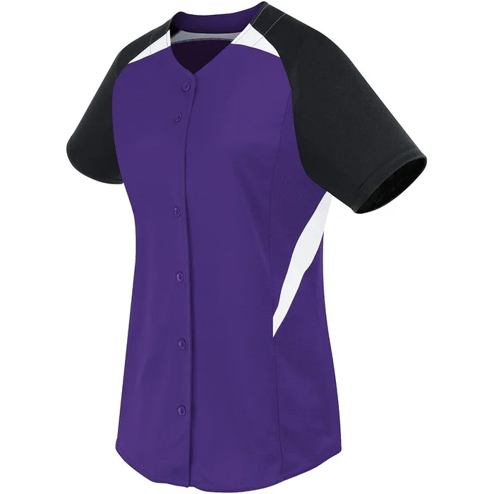 HighFive Adult Galaxy Full Button Softball Jersey