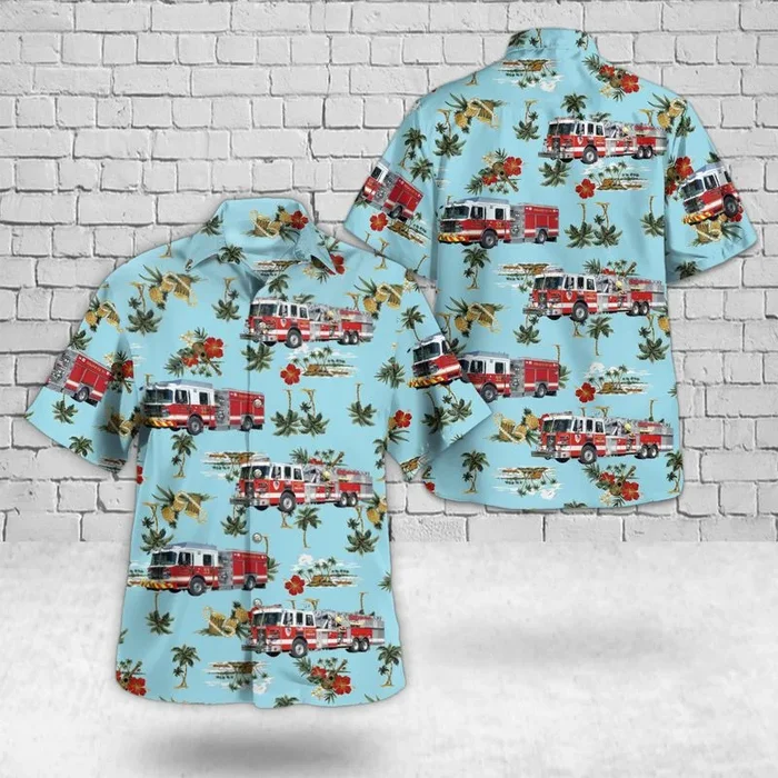 Highland Park, Illinois, Highland Park Firefighters Association Hawaiian Shirt – Fanshubus.com
