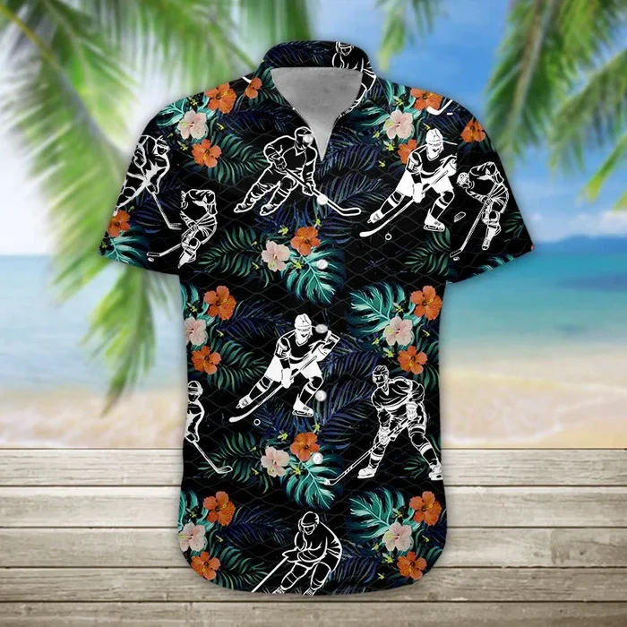 Hockey Aloha Hawaiian Shirt For Men Women- For men and women – Fanshubus – Fanshubus.com