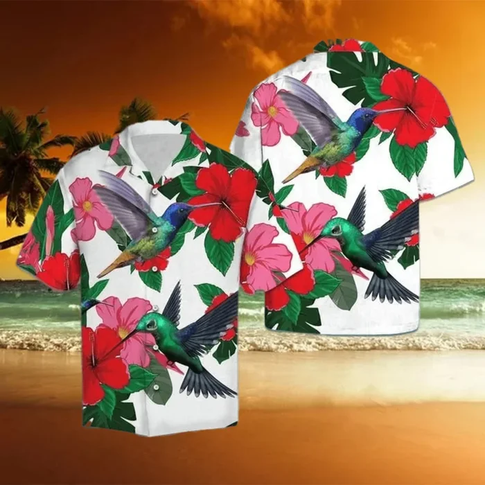 Hummingbird And Hibiscus Hawaiian Shirt – Fanshubus – Fanshubus.com
