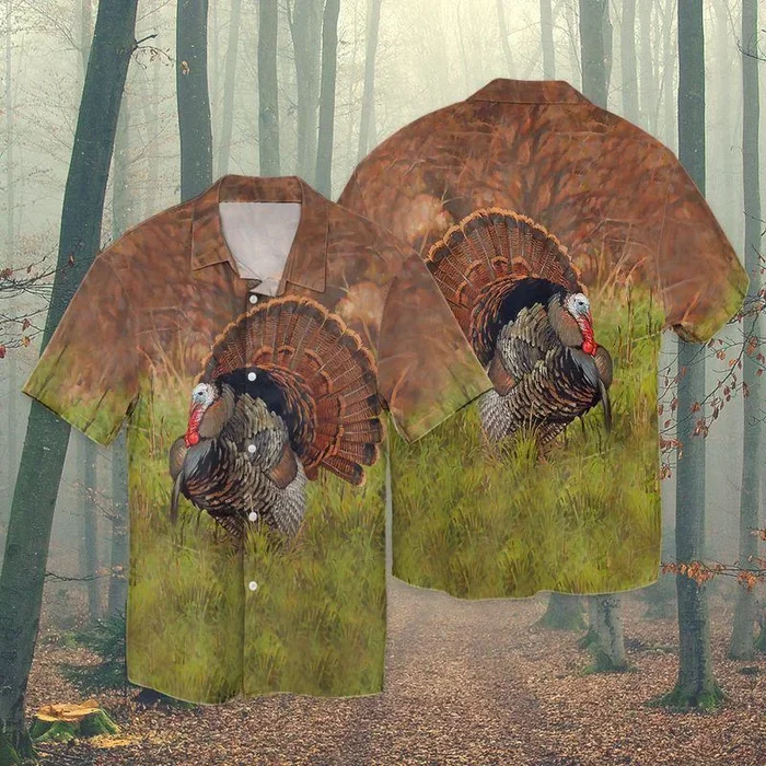 Hunter Turkey Into The Wild 3D Full Print Hawaiian Shirt Shirt – For Men and Women – Fanshubus – Fanshubus.com