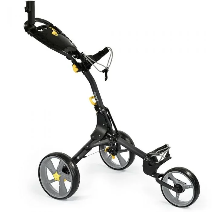iCart Compact Evo 3-Wheel Push Trolley – Black/Grey