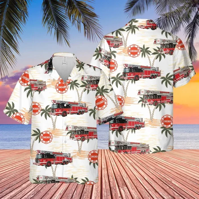 Illinois Chicago Fire Department Hawaiian Shirt – Fanshubus.com