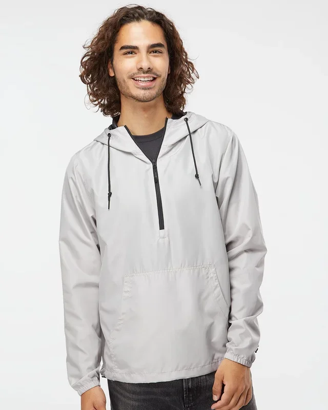 Independent Trading Co. Unisex Lightweight Quarter-Zip Windbreaker Pullover Jacket