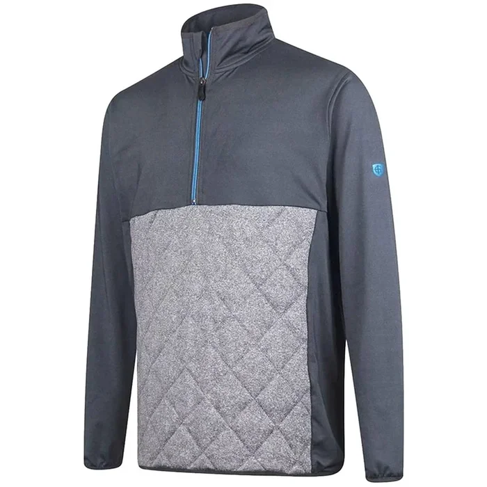 Island Green 1/4 Zip Wind Jacket – Charcoal/Grey Marl