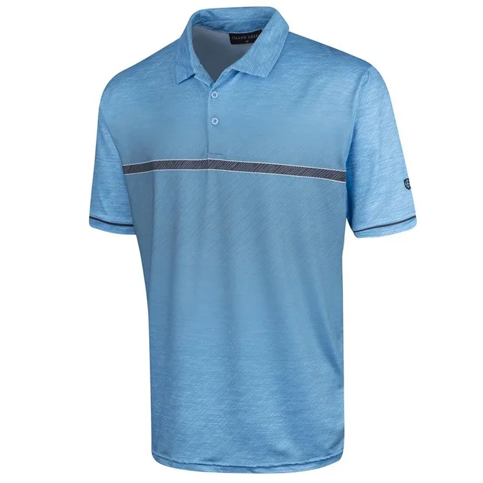 Island Green Gradient Print Polo Shirt – Aqua Marl