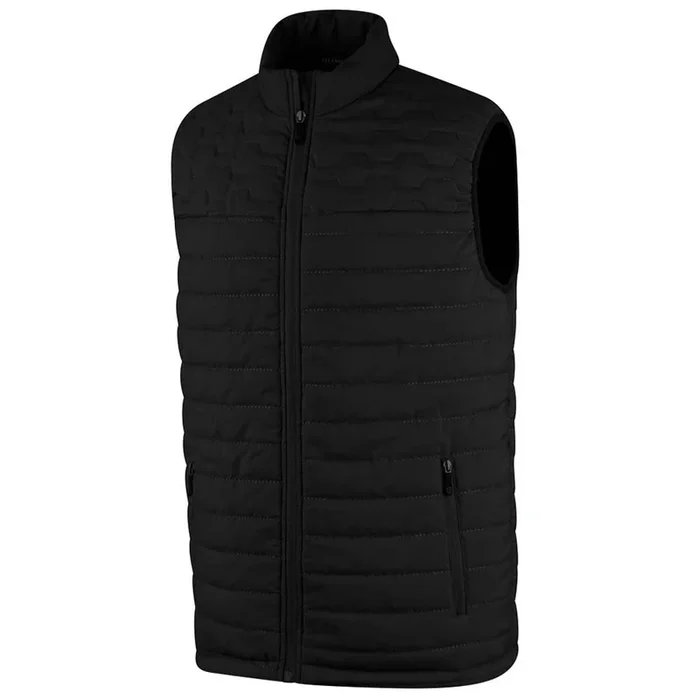 Island Green Heat Weld Padded Gilet – Black