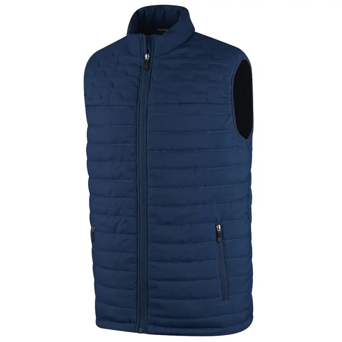 Island Green Heat Weld Padded Gilet – Navy