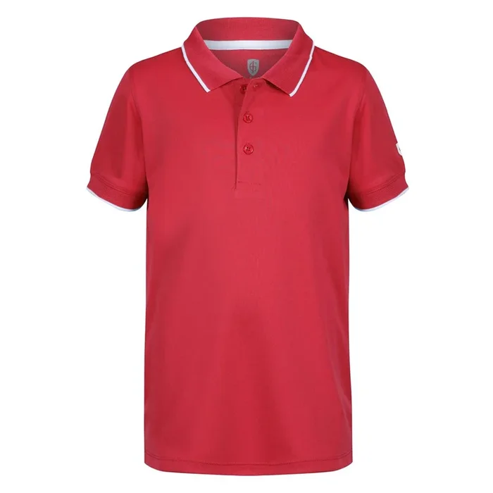 Island Green Junior Performance Polo Shirt – Red