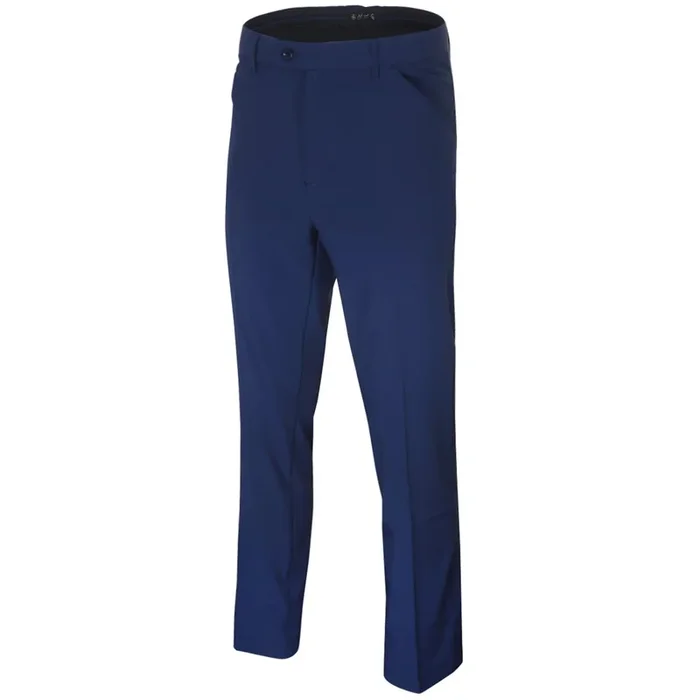 Island Green Tapered Stretch Trousers – Dark Navy