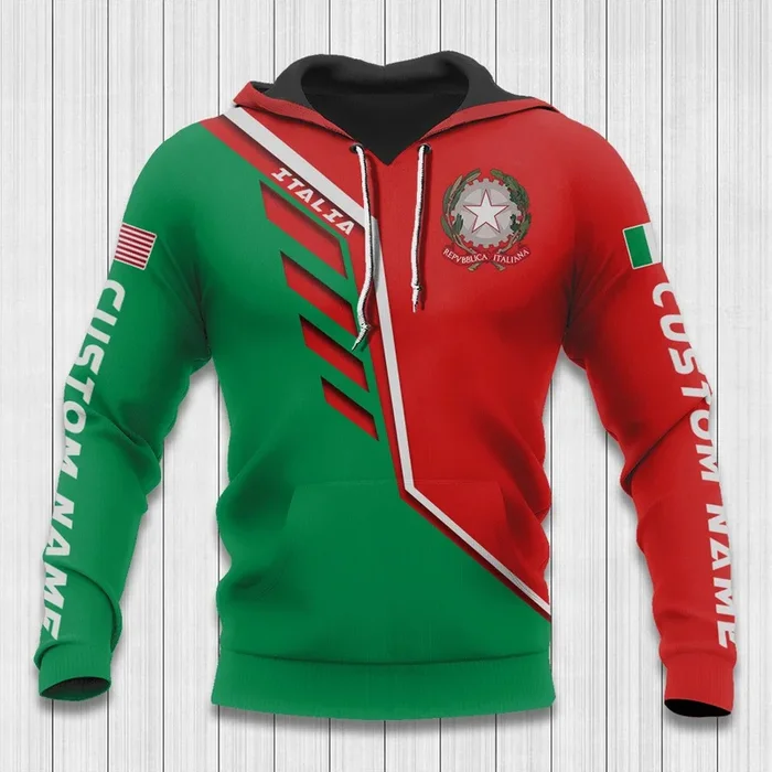 Italy Hoodies – Custom Name Italy Hoodie Italy Flag Wing – Fanshubus.com