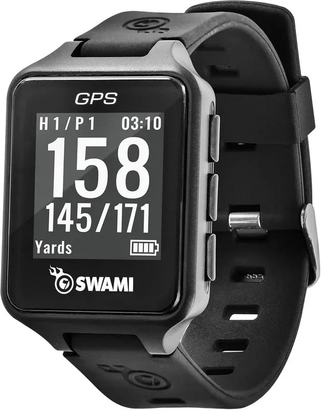 IZZO Golf Swami Golf GPS Watch, Black
