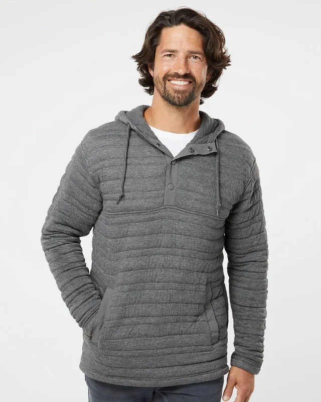J. America Men’s Horizon Quilted Anorak Hooded Pullover