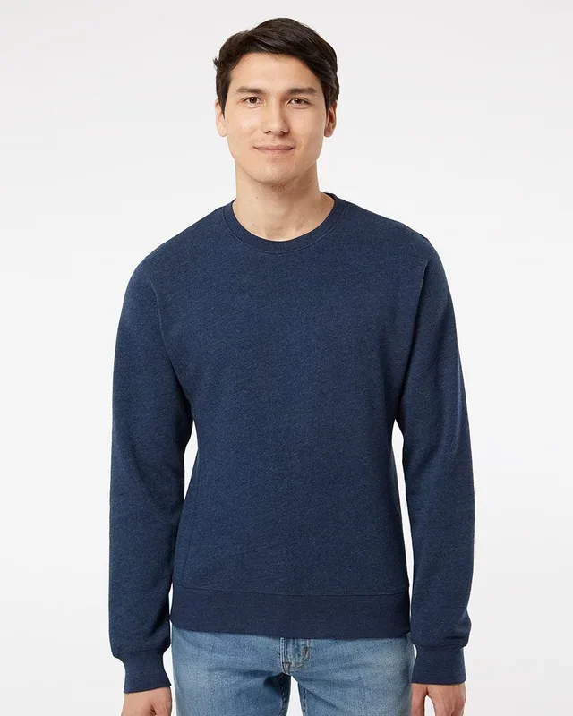J. America Men’s Triblend Fleece Crewneck Sweatshirt 10043