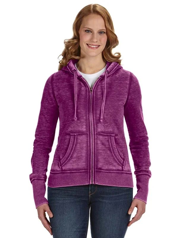 J. America Women’s Zen Full-Zip Fleece Hooded Sweatshirt JA8913-AB