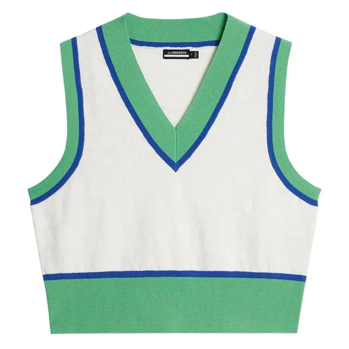 J.Lindeberg Barbados Knitted Golf Vest White – FW23 Women