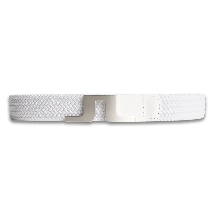 J.Lindeberg Berry Elastic Golf Belt White – FW25 Men