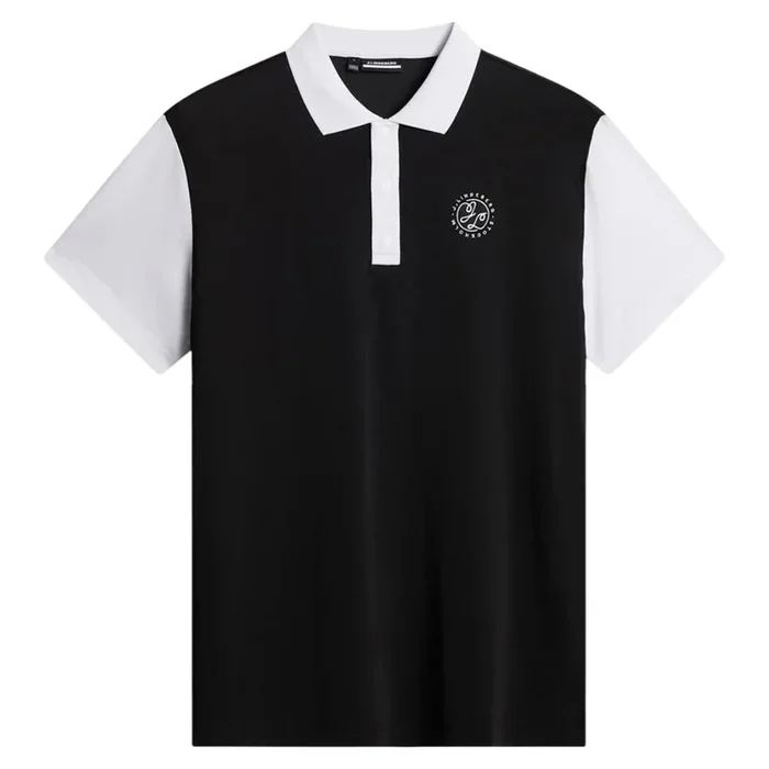 J.Lindeberg Club House Loose Fit Golf Polo Black – SS25 Men