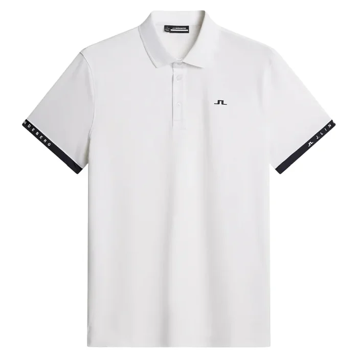 J.Lindeberg Guy Golf Polo White – SS25 Men