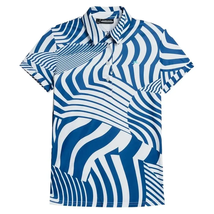 J.Lindeberg Hailey Print Golf Polo Dazzle Wave Estate – SP24 Women