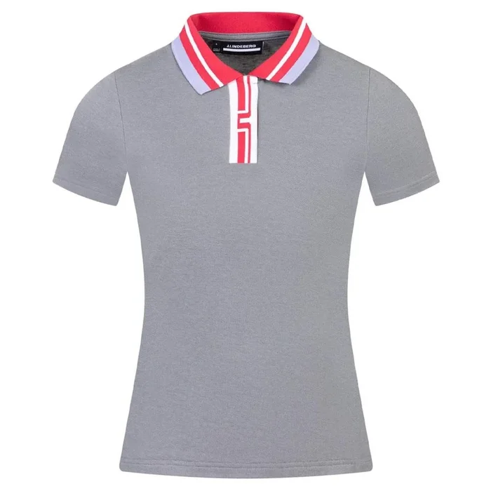 J.Lindeberg Ivy Golf Polo Salt and Pepper Grey Melange – 23 Women